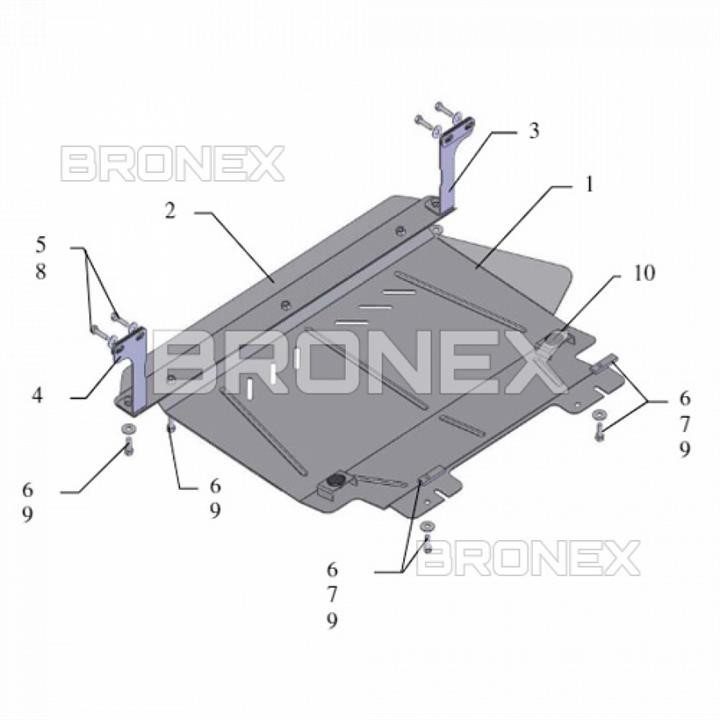 Bronex 101.0239.00 Захист двигуна Bronex стандартна 101.0239.00 для Mazda 2 II (радіатор, КПП) 101023900: Приваблива ціна - Купити в Україні на EXIST.UA!