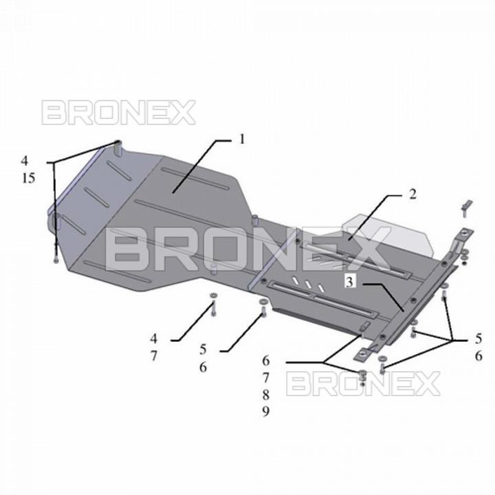 Bronex 101.0246.00 Захист двигуна Bronex стандартна 101.0246.00 для Subaru Forester SH (радіатор, КПП) 101024600: Купити в Україні - Добра ціна на EXIST.UA!