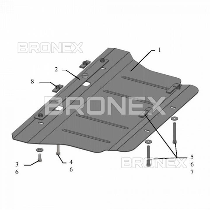 Bronex 101.0247.00 Захист двигуна Bronex стандартна 101.0247.00 для Hyundai Genesis 101024700: Купити в Україні - Добра ціна на EXIST.UA!