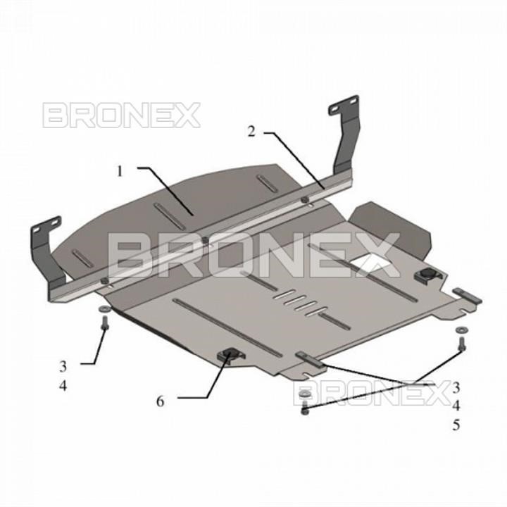 Bronex 101.0290.00 Захист двигуна Bronex стандартна 101.0290.00 для Ford Fiesta VI (радіатор, КПП) 101029000: Приваблива ціна - Купити в Україні на EXIST.UA!