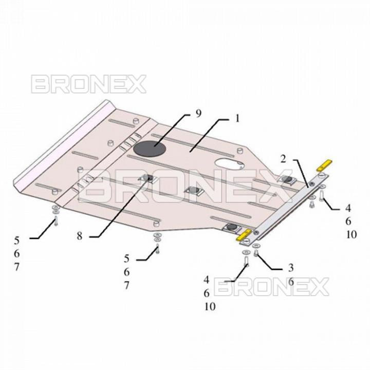 Bronex 101.0192.00 Захист двигуна Bronex стандартна 101.0192.00 для Suzuki SX-4 Classic (радіатор, КПП) 101019200: Купити в Україні - Добра ціна на EXIST.UA!