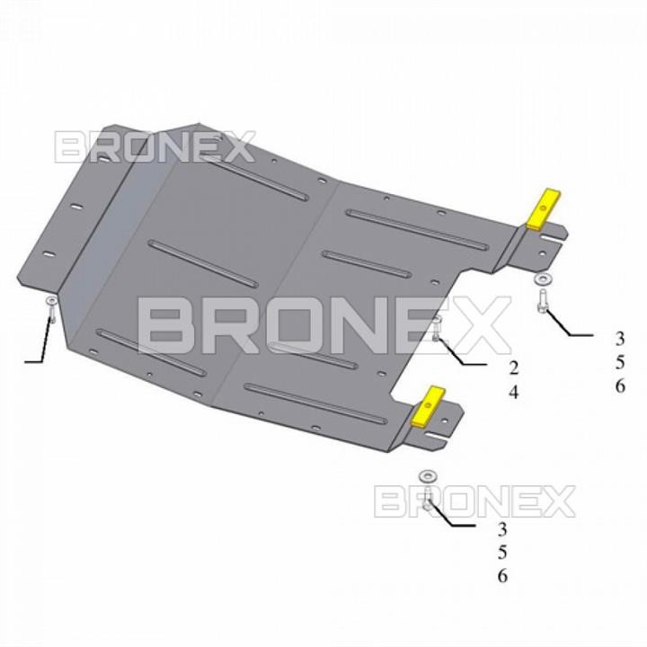 Bronex 101.0252.00 Захист двигуна Bronex стандартна 101.0252.00 для Lancia Delta (радіатор, КПП) 101025200: Купити в Україні - Добра ціна на EXIST.UA!
