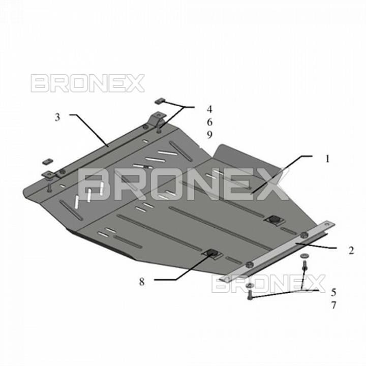 Bronex 101.0294.00 Захист двигуна Bronex стандартна 101.0294.00 для Geely MK (радіатор, КПП) 101029400: Приваблива ціна - Купити в Україні на EXIST.UA!