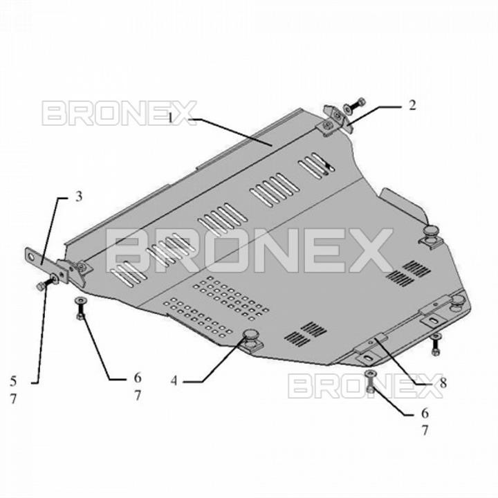Bronex 101.0064.00 Захист двигуна Bronex стандартна 101.0064.00 для Suzuki Liana (радіатор, КПП) 101006400: Купити в Україні - Добра ціна на EXIST.UA!