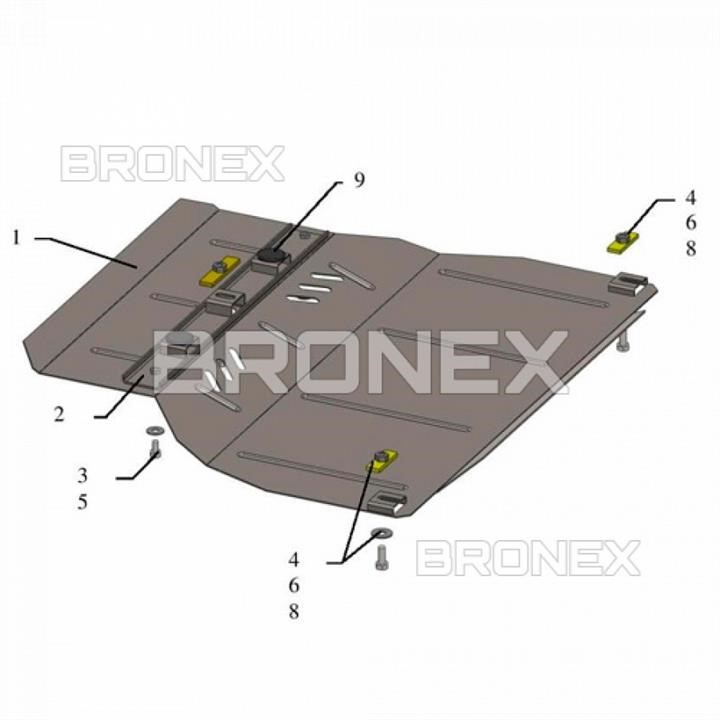 Bronex 101.0353.00 Захист двигуна Bronex стандартна 101.0353.00 для Chery Beat (радіатор, КПП) 101035300: Купити в Україні - Добра ціна на EXIST.UA!