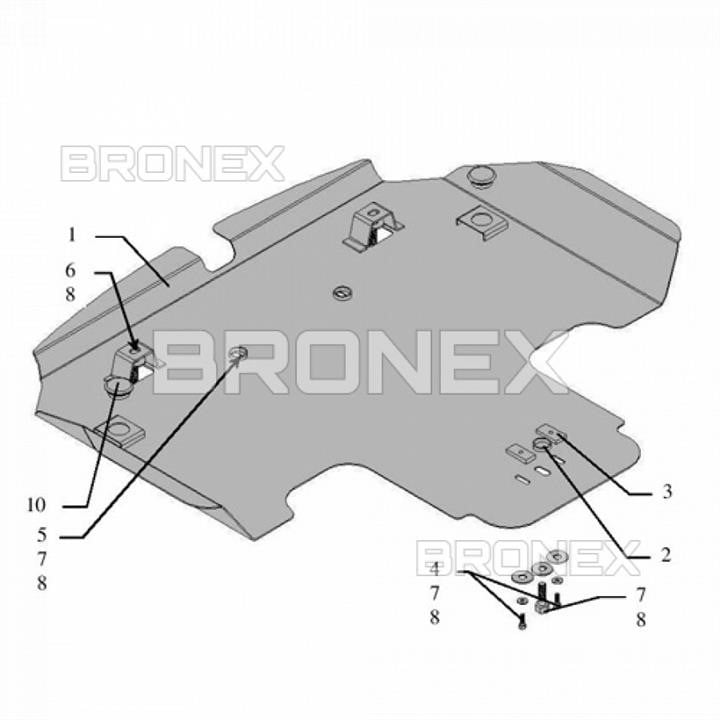 Bronex 101.0065.00 Захист двигуна Bronex стандартна 101.0065.00 для Subaru Tribeca B9 (радіатор) 101006500: Приваблива ціна - Купити в Україні на EXIST.UA!
