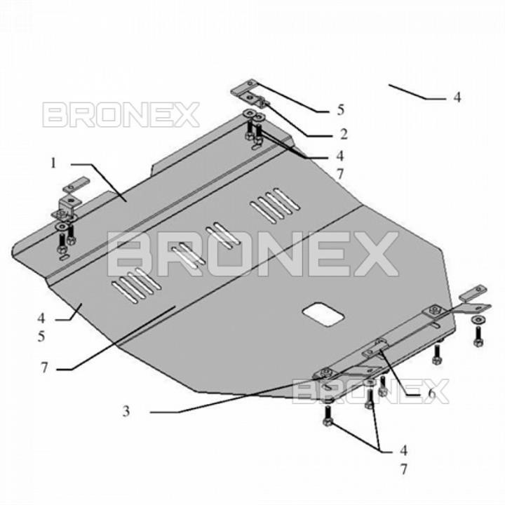 Bronex 101.0066.00 Захист двигуна Bronex стандартна 101.0066.00 для Daewoo Nexia (радіатор, КПП) 101006600: Купити в Україні - Добра ціна на EXIST.UA!