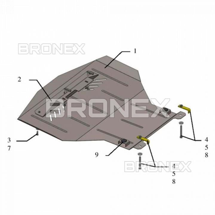 Bronex 101.0298.00 Захист двигуна Bronex стандартна 101.0298.00 для Volkswagen Passat B3 и B4 / Golf III (радіатор, КПП) 101029800: Купити в Україні - Добра ціна на EXIST.UA!