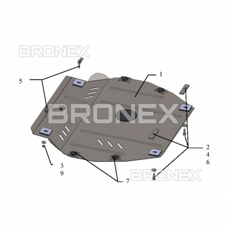 Bronex 101.0262.00 Захист двигуна Bronex стандартна 101.0262.00 для Volvo V70/XC70 (радіатор, КПП) 101026200: Купити в Україні - Добра ціна на EXIST.UA!