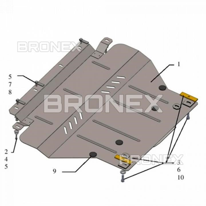 Bronex 101.0304.00 Захист двигуна Bronex стандартна 101.0304.00 для Citroen С5 (радіатор, КПП) 101030400: Приваблива ціна - Купити в Україні на EXIST.UA!