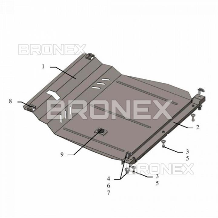 Bronex 101.0448.00 Захист двигуна Bronex стандартна 101.0448.00 для Saipa Tiba (радіатор, КПП) 101044800: Купити в Україні - Добра ціна на EXIST.UA!