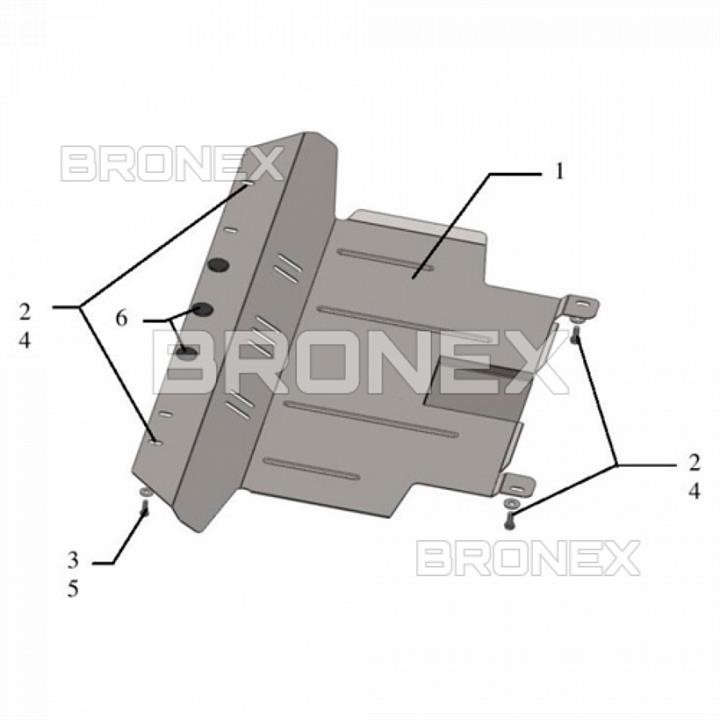 Bronex 101.0306.00 Захист двигуна Bronex стандартна 101.0306.00 для Fiat Linea (радіатор, КПП) 101030600: Купити в Україні - Добра ціна на EXIST.UA!