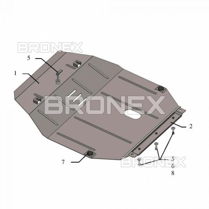 Bronex 101.0449.00 Захист двигуна Bronex стандартна 101.0449.00 для MG-350 (радіатор, КПП) 101044900: Купити в Україні - Добра ціна на EXIST.UA!