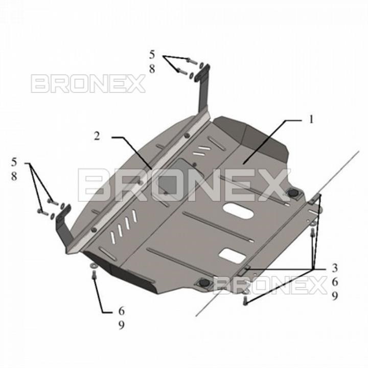 Bronex 101.0268.00 Захист двигуна Bronex стандартна 101.0268.00 для Fiat Ford Fiesta VII (радіатор, КПП) 101026800: Приваблива ціна - Купити в Україні на EXIST.UA!