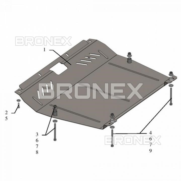 Bronex 101.0408.00 Захист двигуна Bronex стандартна 101.0408.00 для BYD S6 (радіатор, КПП) 101040800: Приваблива ціна - Купити в Україні на EXIST.UA!