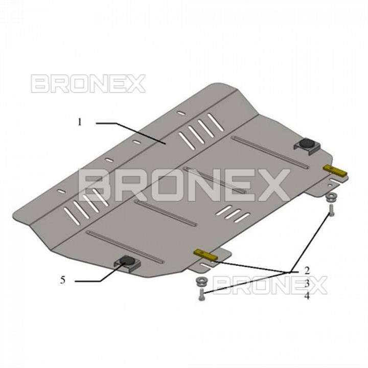 Bronex 101.0409.00 Захист двигуна Bronex стандартна 101.0409.00 для Lancia Ypsilon (радіатор, КПП) 101040900: Купити в Україні - Добра ціна на EXIST.UA!