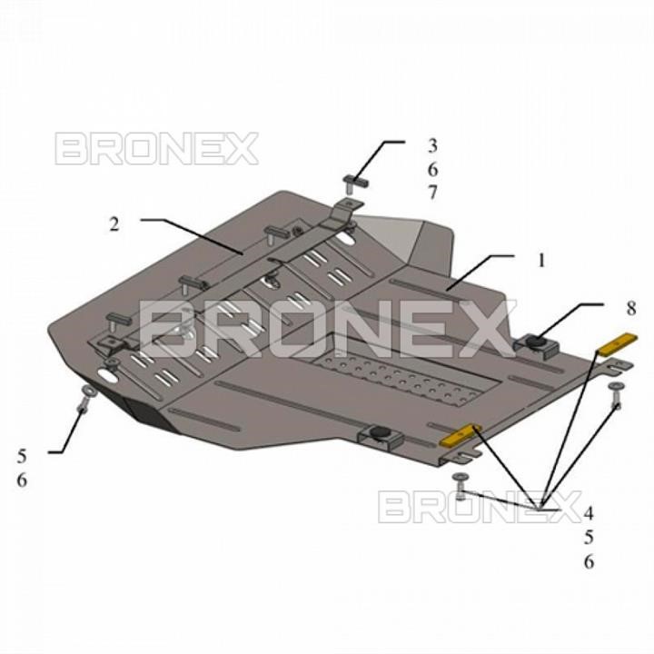Bronex 101.0372.00 Захист двигуна Bronex стандартна 101.0372.00 для Chery Amulet (радіатор, КПП) 101037200: Приваблива ціна - Купити в Україні на EXIST.UA!