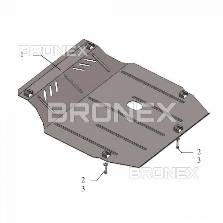 Bronex 101.0413.00 Захист двигуна Bronex стандартна 101.0413.00 для Chevrolet Aveo Т-300 (радіатор, КПП) 101041300: Купити в Україні - Добра ціна на EXIST.UA!