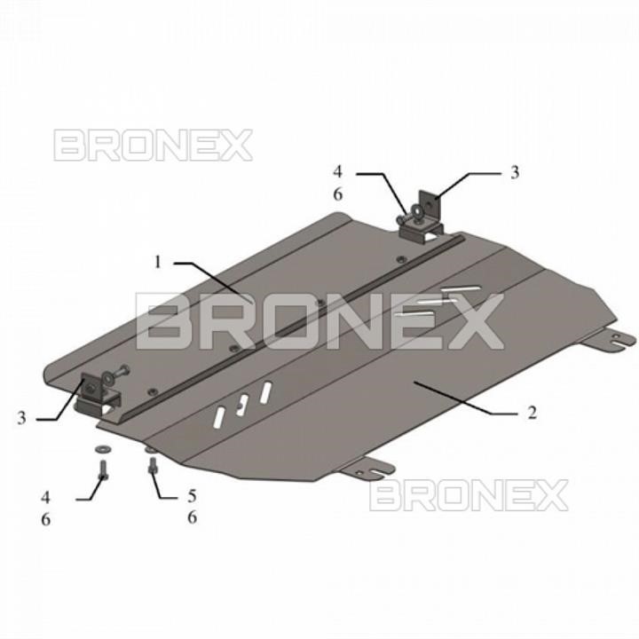 Bronex 101.0314.00 Захист двигуна Bronex стандартна 101.0314.00 для Citroen DS3/C3 (радіатор, КПП) 101031400: Купити в Україні - Добра ціна на EXIST.UA!