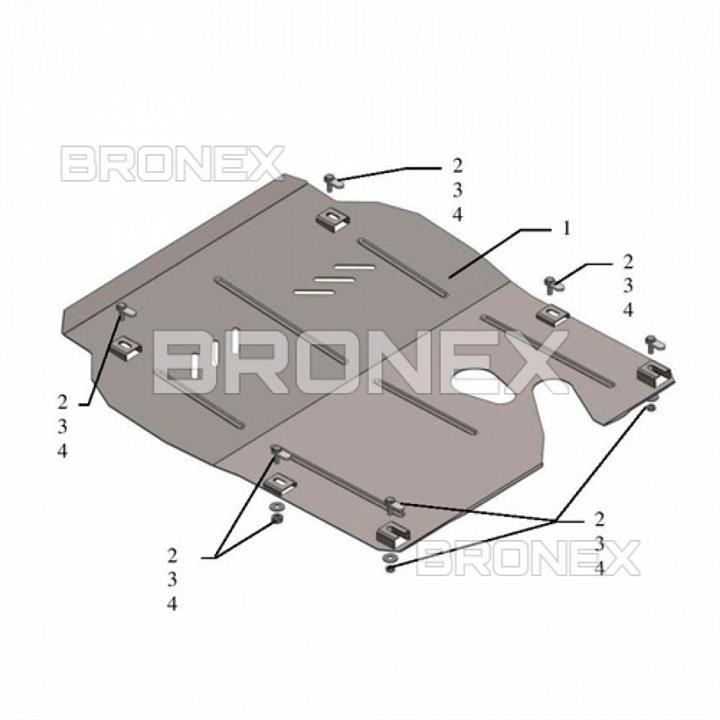 Захист двигуна Bronex стандартна 101.0315.00 для Opel Insignia A (КПП) Bronex 101.0315.00