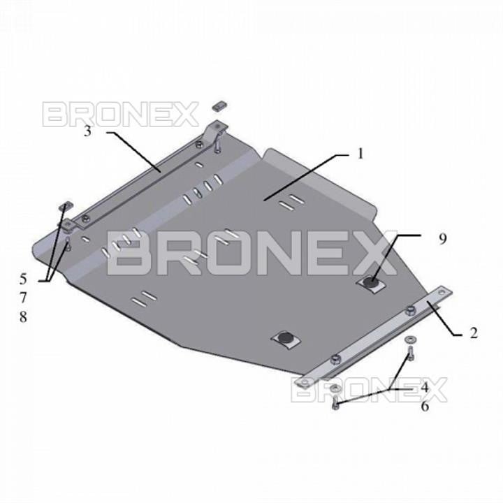 Bronex 101.0219.00 Захист двигуна Bronex стандартна 101.0219.00 для Geely GC6 (радіатор, КПП) 101021900: Купити в Україні - Добра ціна на EXIST.UA!