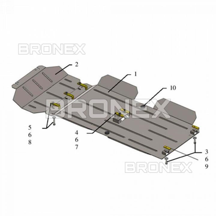 Bronex 101.0378.00 Захист двигуна Bronex стандартна 101.0378.00 для Great Wall Wingle5 (радіатор, КПП) 101037800: Приваблива ціна - Купити в Україні на EXIST.UA!