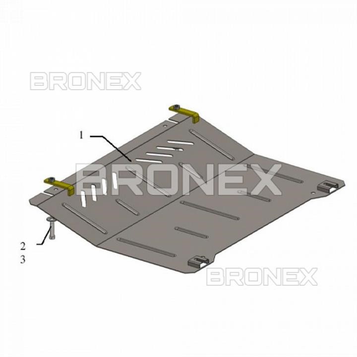 Захист двигуна Bronex стандартна 101.0381.00 для Opel Corsa D (радіатор, КПП) Bronex 101.0381.00