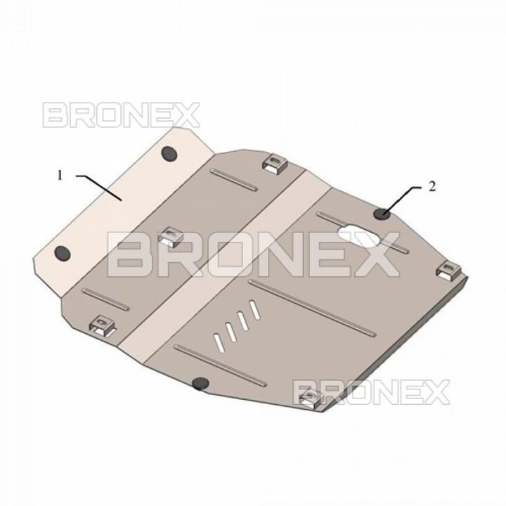 Bronex 101.0324.00 Захист двигуна Bronex стандартна 101.0324.00 для Ssаng Yong Korando (радіатор, КПП) 101032400: Купити в Україні - Добра ціна на EXIST.UA!