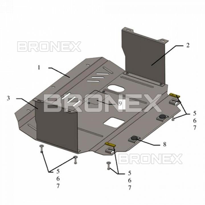 Bronex 101.0426.00 Захист двигуна Bronex стандартна 101.0426.00 для Hyundai I-30 (радіатор, КПП) 101042600: Купити в Україні - Добра ціна на EXIST.UA!