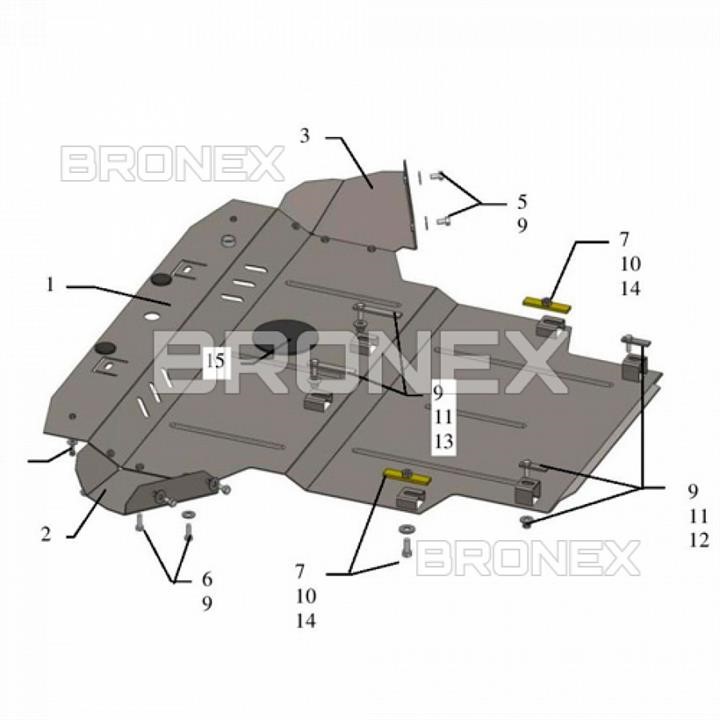Bronex 101.0427.00 Захист двигуна Bronex стандартна 101.0427.00 для Skoda Superb I (радіатор, КПП) 101042700: Купити в Україні - Добра ціна на EXIST.UA!