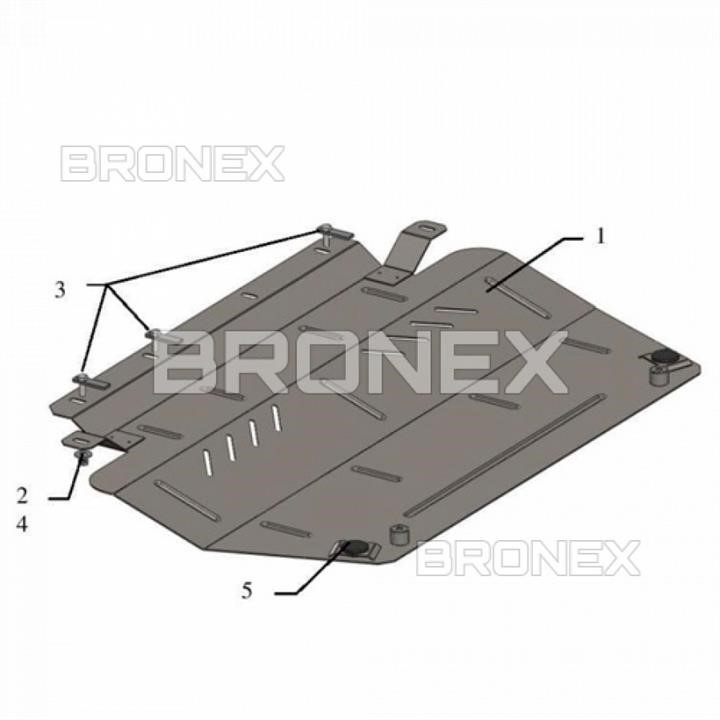 Bronex 101.0385.00 Захист двигуна Bronex стандартна 101.0385.00 для Citroen С5 (радіатор, КПП) 101038500: Купити в Україні - Добра ціна на EXIST.UA!