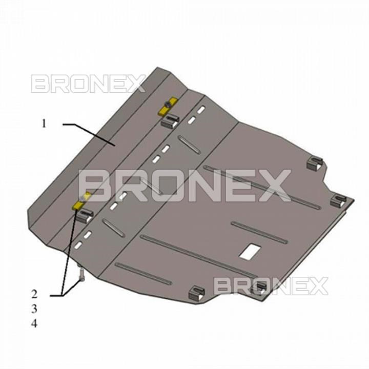 Bronex 101.0473.00 Захист двигуна Bronex стандартна 101.0473.00 для Toyota RAV 4 IV (КПП) 101047300: Приваблива ціна - Купити в Україні на EXIST.UA!