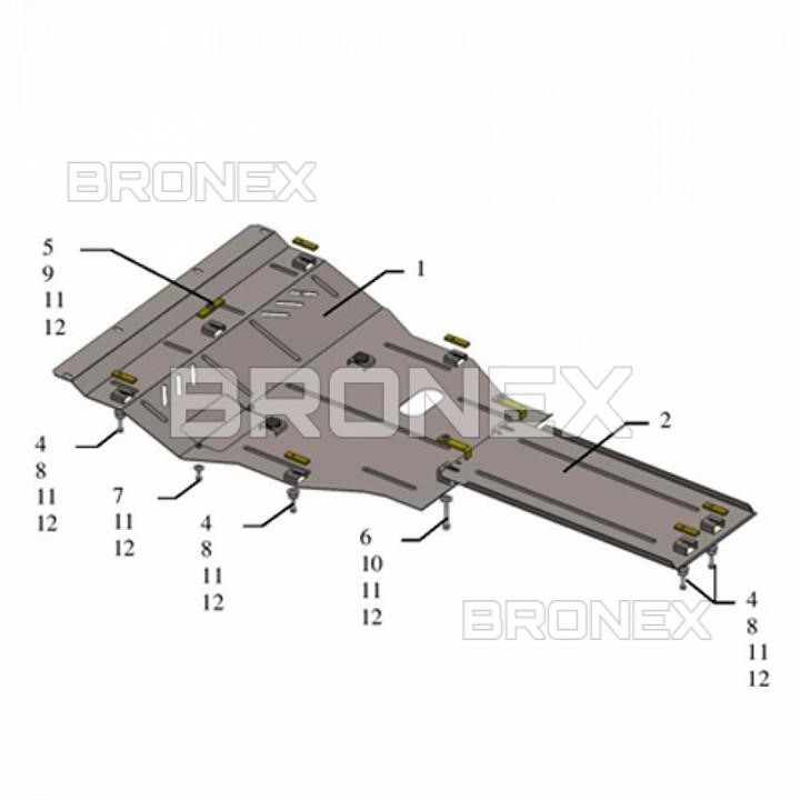Bronex 101.0561.00 Захист двигуна Bronex стандартна 101.0561.00 для Lexus GS 350/300 (радіатор, КПП) 101056100: Купити в Україні - Добра ціна на EXIST.UA!