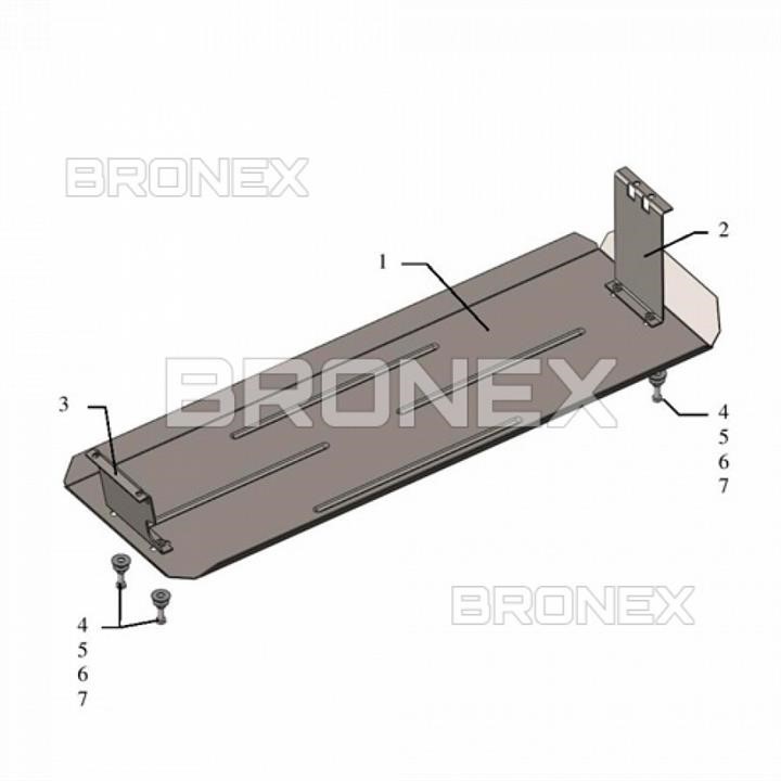 Bronex 101.0677.00 Захист паливного бакаBronex стандартна 101.0677.00 для Mitsubishi L200 V 101067700: Купити в Україні - Добра ціна на EXIST.UA!