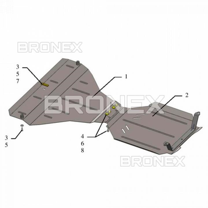 Bronex 101.0332.00 Захист двигуна Bronex стандартна 101.0332.00 для Subaru Outback IV (радіатор, КПП) 101033200: Купити в Україні - Добра ціна на EXIST.UA!