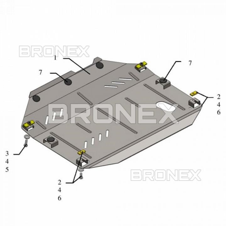 Bronex 101.0388.00 Захист двигуна Bronex стандартна 101.0388.00 для Chevrolet Captiva (КПП, розподільча коробка) 101038800: Купити в Україні - Добра ціна на EXIST.UA!