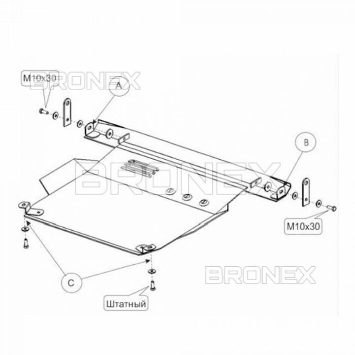 Bronex 101.0434.00 Захист двигуна Bronex стандартна 101.0434.00 для Subaru XV (радіатор, КПП) 101043400: Купити в Україні - Добра ціна на EXIST.UA!