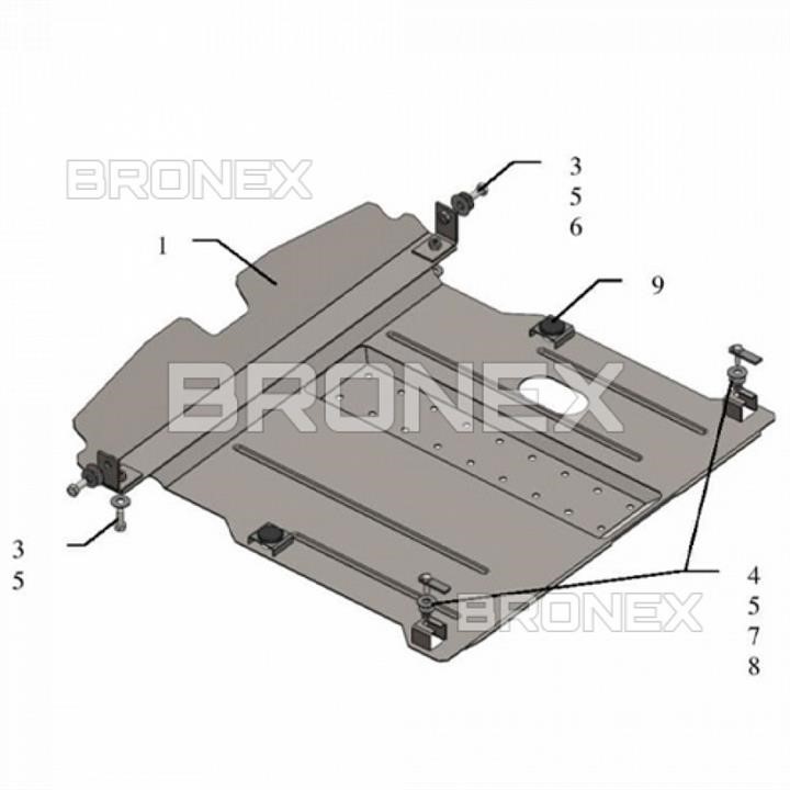 Bronex 101.0518.00 Захист двигуна Bronex стандартна 101.0518.00 для Daewoo Matiz (радіатор, КПП) 101051800: Купити в Україні - Добра ціна на EXIST.UA!