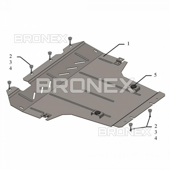Bronex 101.0684.00 Захист двигуна Bronex стандартна 101.0684.00 для Nissan NV200 (радіатор, КПП) 101068400: Купити в Україні - Добра ціна на EXIST.UA!
