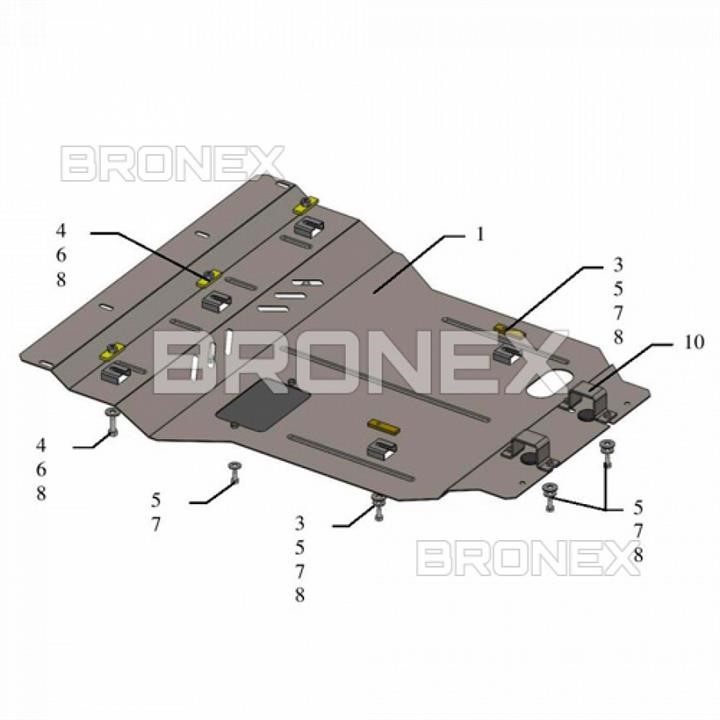 Bronex 101.0566.00 Захист двигуна Bronex стандартна 101.0566.00 для Lexus GS 430 (радіатор) 101056600: Приваблива ціна - Купити в Україні на EXIST.UA!