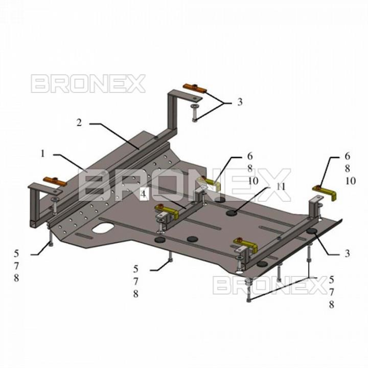 Bronex 101.0483.00 Захист двигуна Bronex стандартна 101.0483.00 для Mercedes-Benz Sprinter (радіатор, КПП) 101048300: Купити в Україні - Добра ціна на EXIST.UA!