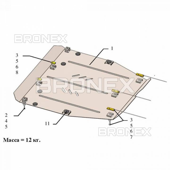 Bronex 101.0686.00.HO Захист двигуна Bronex стандартна 101.0686.00.HO для Hondа IX 4D седан (радіатор, КПП) 101068600HO: Купити в Україні - Добра ціна на EXIST.UA!
