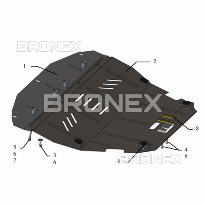 Bronex 101.0396.00 Захист двигуна Bronex стандартна 101.0396.00 для Fiat Scudo (радіатор, КПП) 101039600: Приваблива ціна - Купити в Україні на EXIST.UA!
