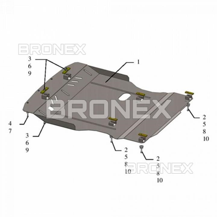 Bronex 101.0530.00 Захист двигуна Bronex стандартна 101.0530.00 для Lexus GS 300 (радіатор, КПП) 101053000: Купити в Україні - Добра ціна на EXIST.UA!