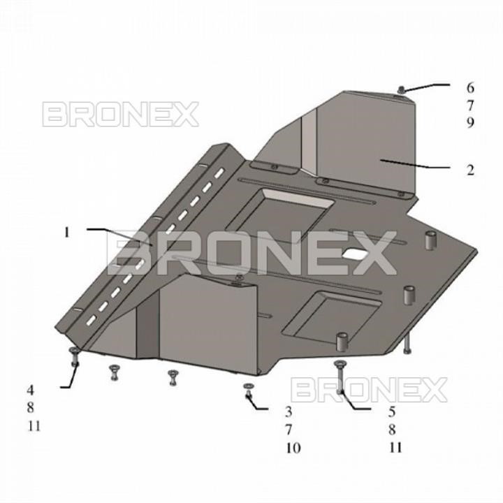 Bronex 101.0687.00 Захист двигуна Bronex стандартна 101.0687.00 для Citroen Jumper I (радіатор, КПП) 101068700: Купити в Україні - Добра ціна на EXIST.UA!