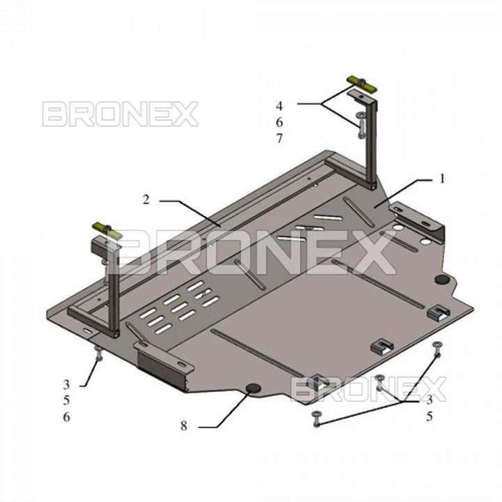 Bronex 101.0634.00 Захист двигуна Bronex стандартна 101.0634.00 для Skoda Superb III (КПП) 101063400: Купити в Україні - Добра ціна на EXIST.UA!