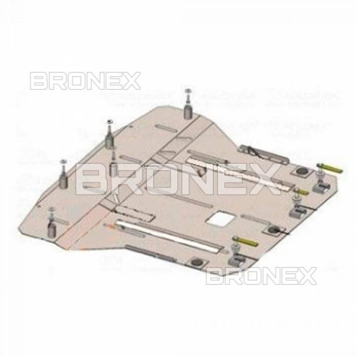 101084900 Bronex Защита двигателя Bronex стандартная 101.0849.00 для Kia Stonic (радиатор, КПП)
