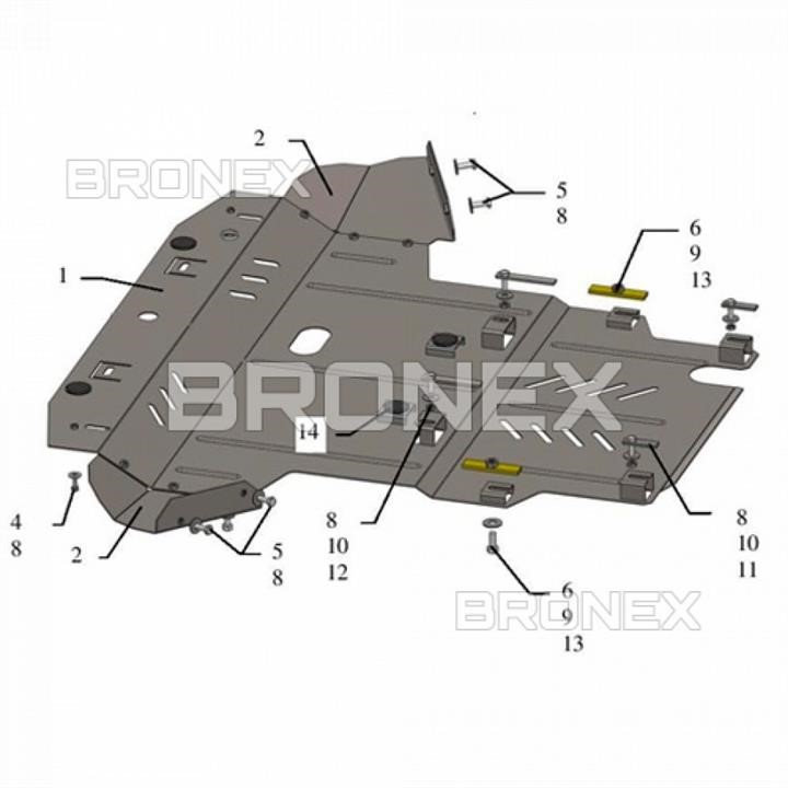 Bronex 101.9226.00 Захист двигуна Bronex стандартна 101.9226.00 для Audi A4 B5 (радіатор) 101922600: Купити в Україні - Добра ціна на EXIST.UA!