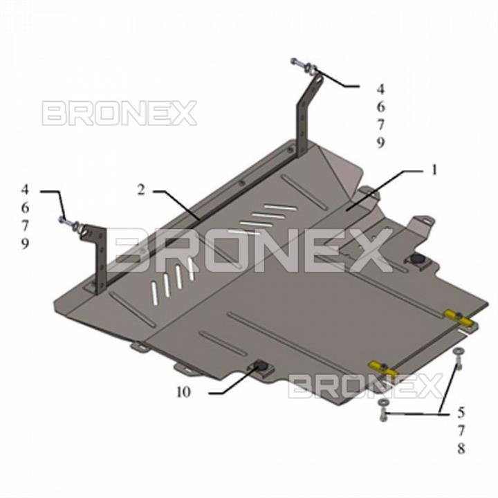 Bronex 101.0443.00 Захист двигуна Bronex стандартна 101.0443.00 для Mazda 5 (радіатор, КПП) 101044300: Купити в Україні - Добра ціна на EXIST.UA!