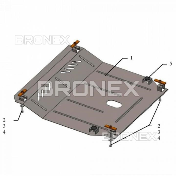 Bronex 101.0486.00 Захист двигуна Bronex стандартна 101.0486.00 для Daewoo Nubira II (радіатор, КПП) 101048600: Купити в Україні - Добра ціна на EXIST.UA!